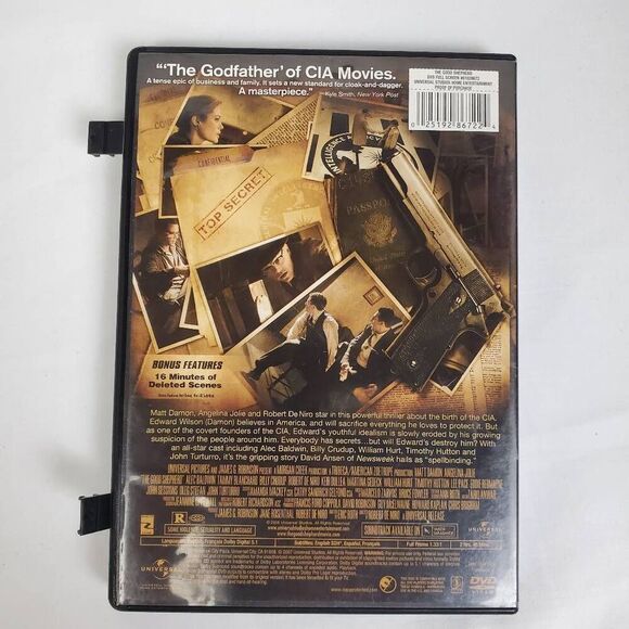 The Good Shepherd DVD Full Screen Matt Damon Angelina Jolie Robert De Niro - Picture 3 of 3